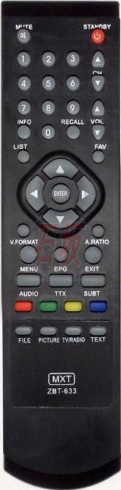 Controle remoto Zinwell - Conversor digital - 1204