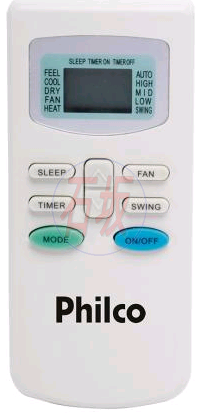 Controle remoto para ar condicionado Philco - veja equivalente 
