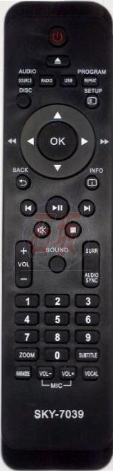 Controle remoto para home theater HTS-3181, HTS-3510, HTS-3520, HTS-3576, HTS-3578, HTS-5530, HTS-5540, HTS-5550 - 7039