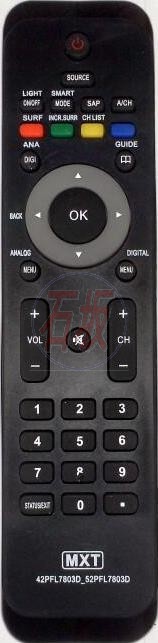 Controle remoto para tv Philips 42PFL7803 - 1179