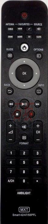 Controle remoto Philips 42PFL6007G - tv lcd ou led - 1274