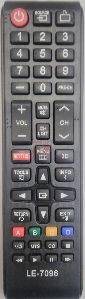 Controle remoto para tv Samsung  com tecla netflix - 7096