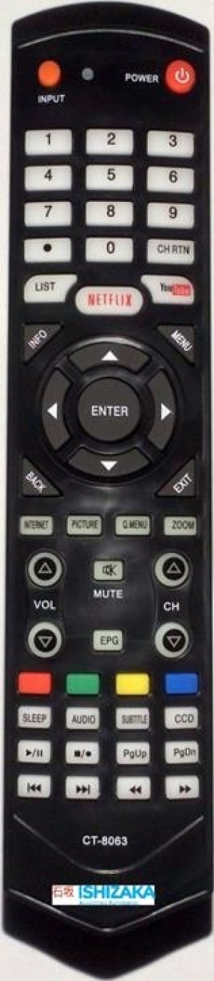 Controle remoto Toshiba ou STI - CT-8063 - tv lcd ou led - 8024