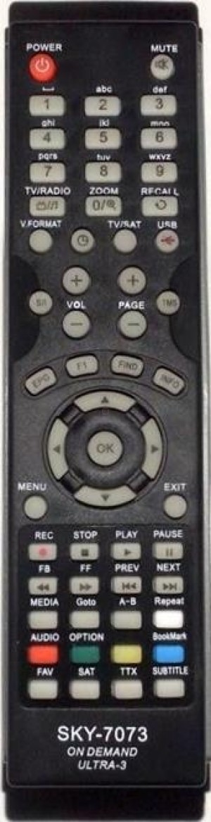 Controle remoto Phantom ultra 3 HD on demand - receptor de satélite ou cabo - 7073