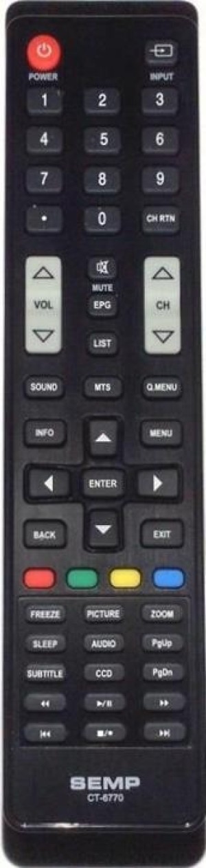 Controle remoto Semp,  STI, Toshiba - CT-6770 - tv lcd ou led - 18928