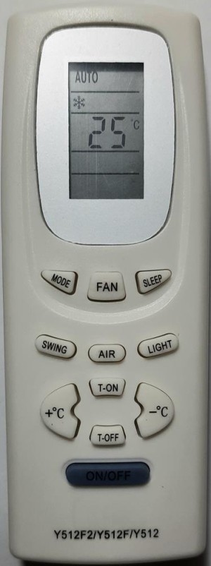 Controle remoto Gree Y512 - ar condicionado