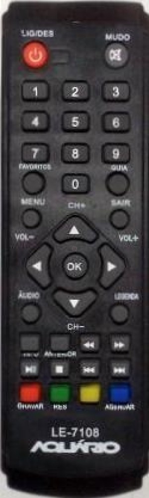 Controle remoto para conversor digital Aquário DTV4000