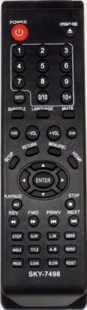 Controle remoto para dvd CCE 900 - 7498