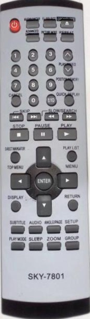 Controle remoto Panasonic - dvd - 7801