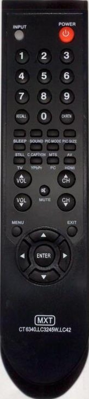 Controle remoto Toshiba CT-6340 - tv lcd  - 1197