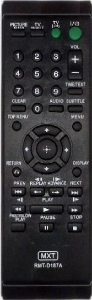 Controle remoto Sony RMT-D187A - dvd - 1068