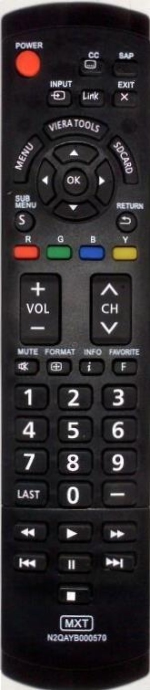 Controle remoto para TV Panasonic viera - 7095 - 1254