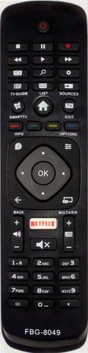 Controle remoto TV Philips com netflix  e smart - 8049- 1359