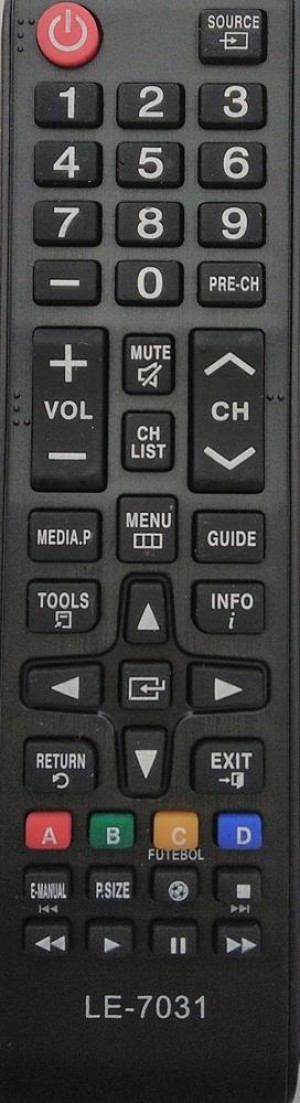 Controle remoto tv Samsung com tecla media p - LE-7031